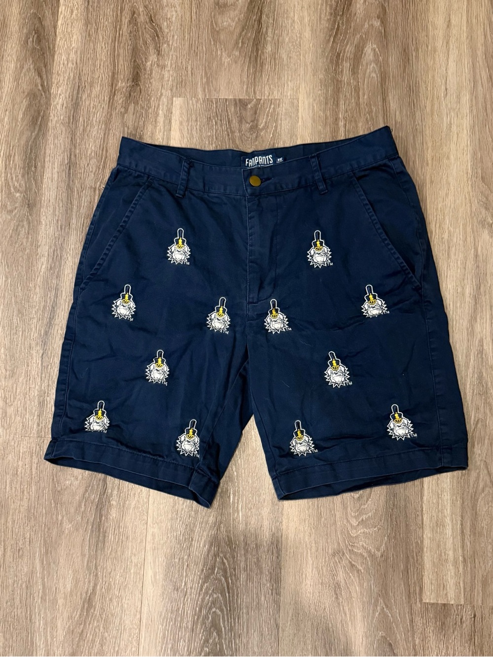 Fanpants Men’s Navy Embroidered Shorts - Citadel Bulldogs